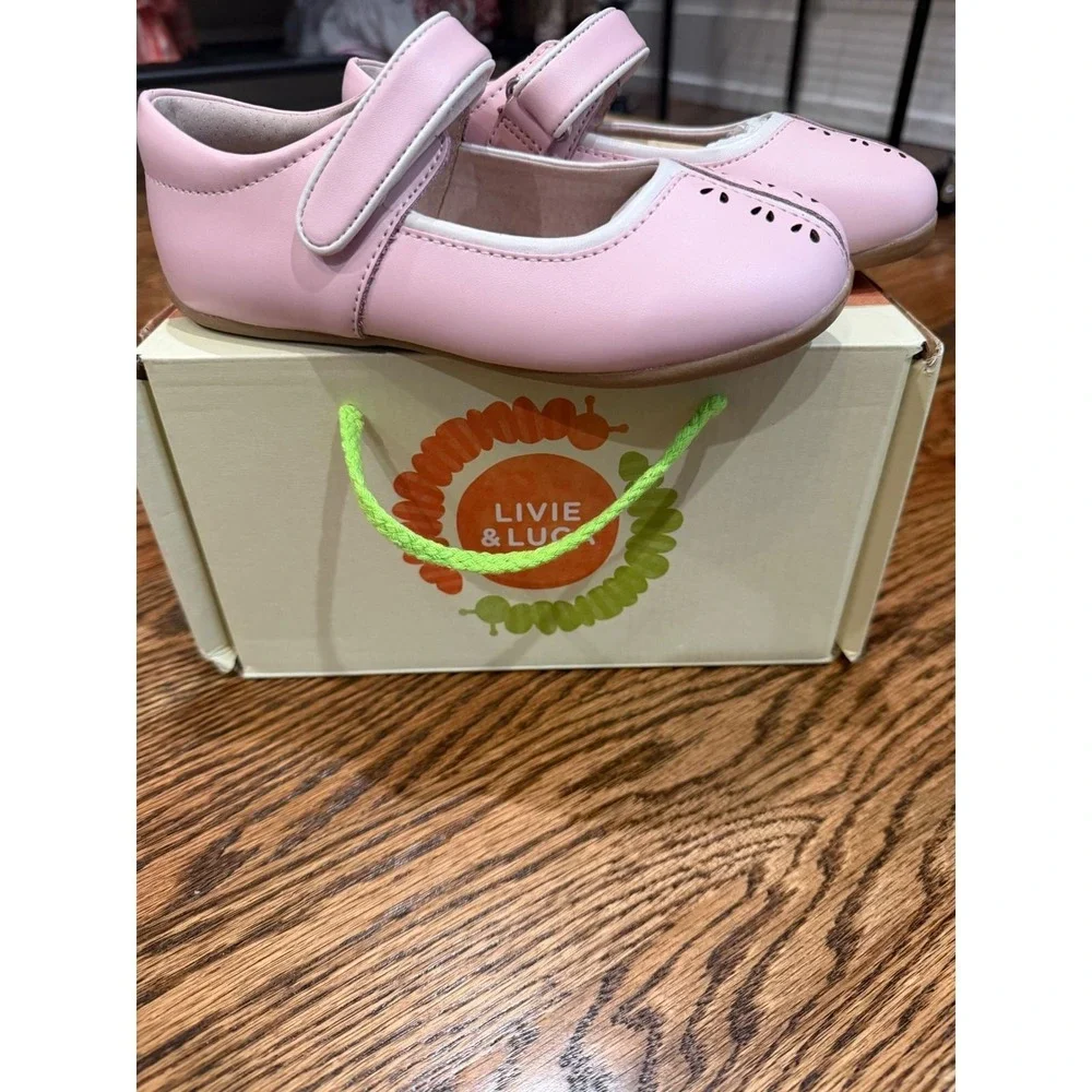 Livie & Luca Sage Lotus Pink Leather Mary Jane Shoes Kids Size 13 SAG139